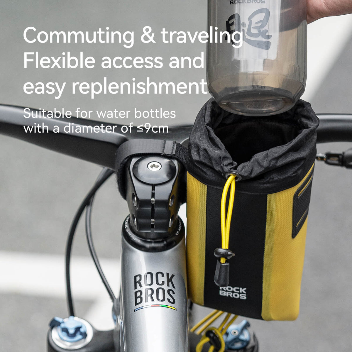 AS-162 100% Waterproof Bike Handlebar Bottle Bag - ridemart