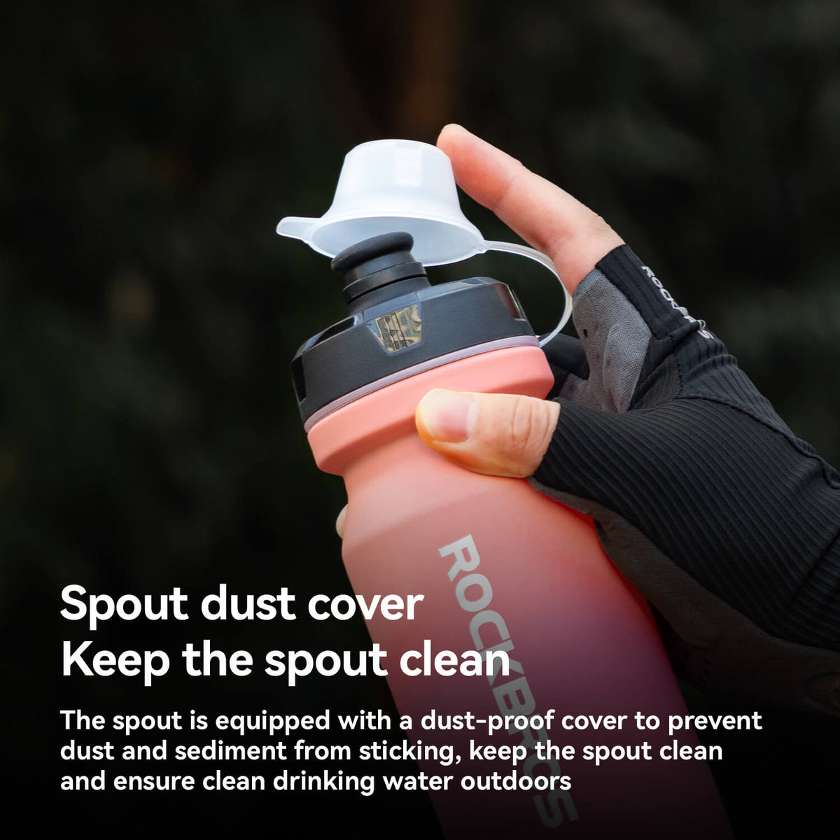 Bike Water Bottle with Soft-Touch Grip & Pull-Top Lid - 600/750ml - ridemart