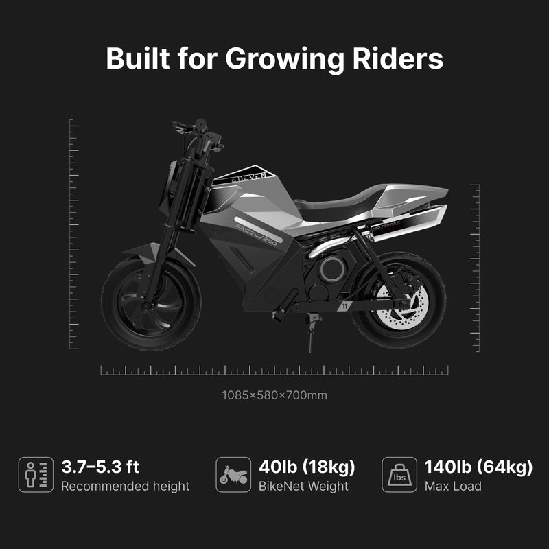 E11even Electric Mini Bike for Kids - ADV 250 Pro - ridemart