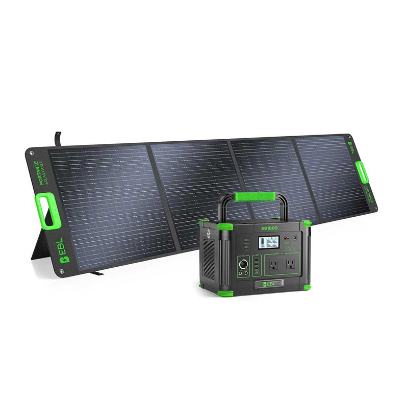 EBL 1000W Solar Generator Kit with 200W Panel, 999Wh Portable Power Station - ridemart