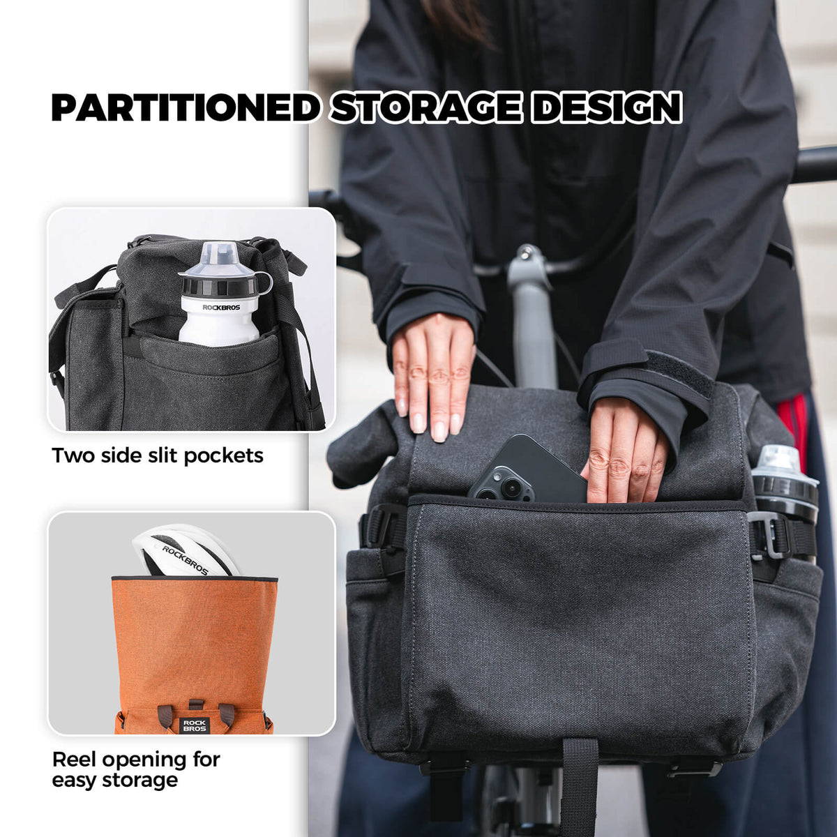 Folding Bike Handlebar Bag - 11.5L - ridemart