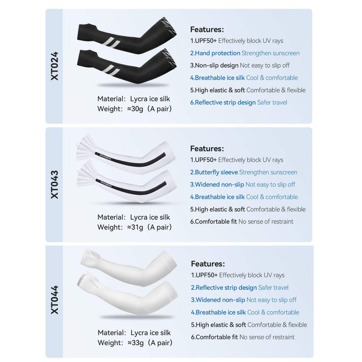 Ice Silk Cycling Arm Sleeves - ridemart