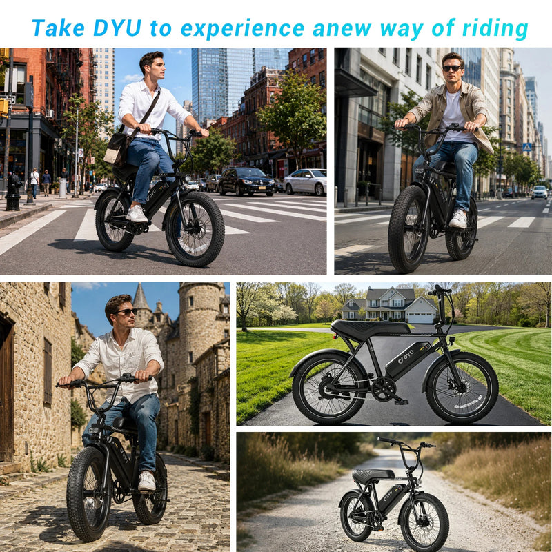 DYU UX BMX 20 Inch Fat Tire Electric Bike-4