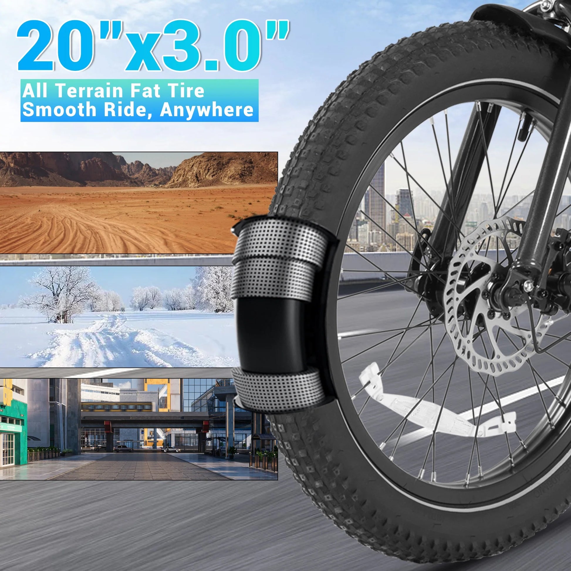 DYU UX BMX 20 Inch Fat Tire Electric Bike-7
