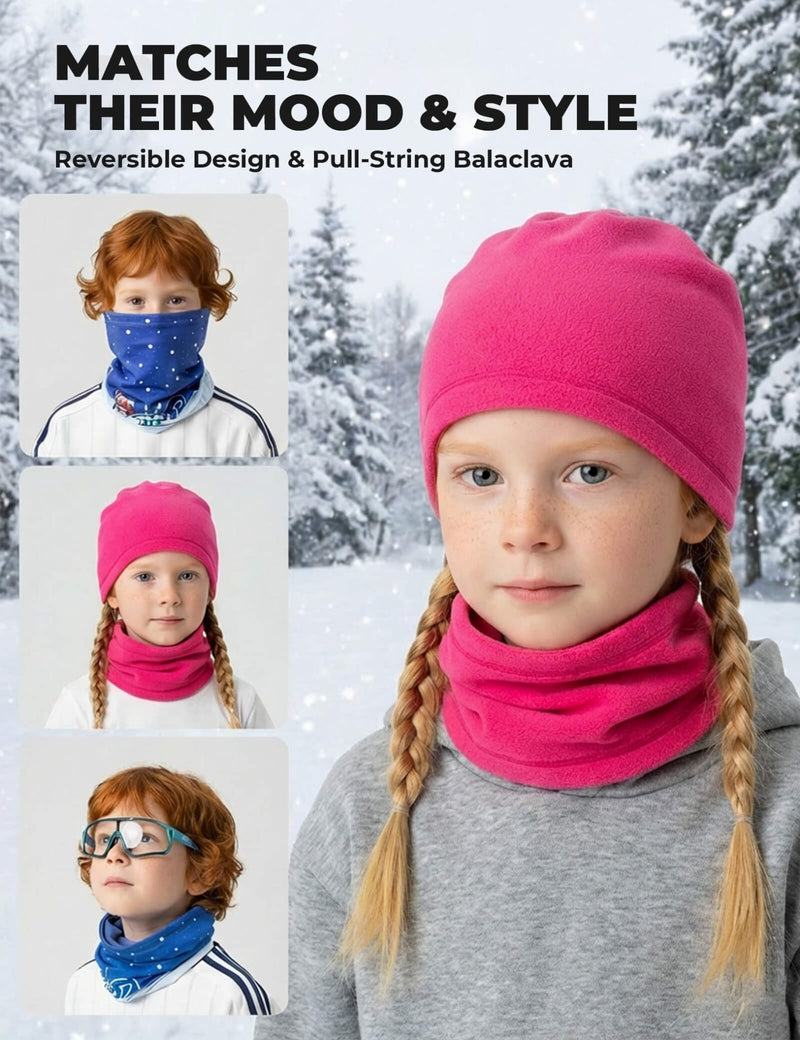 Kids Fleece Warm Face Cover & Neck Gaiter - ridemart