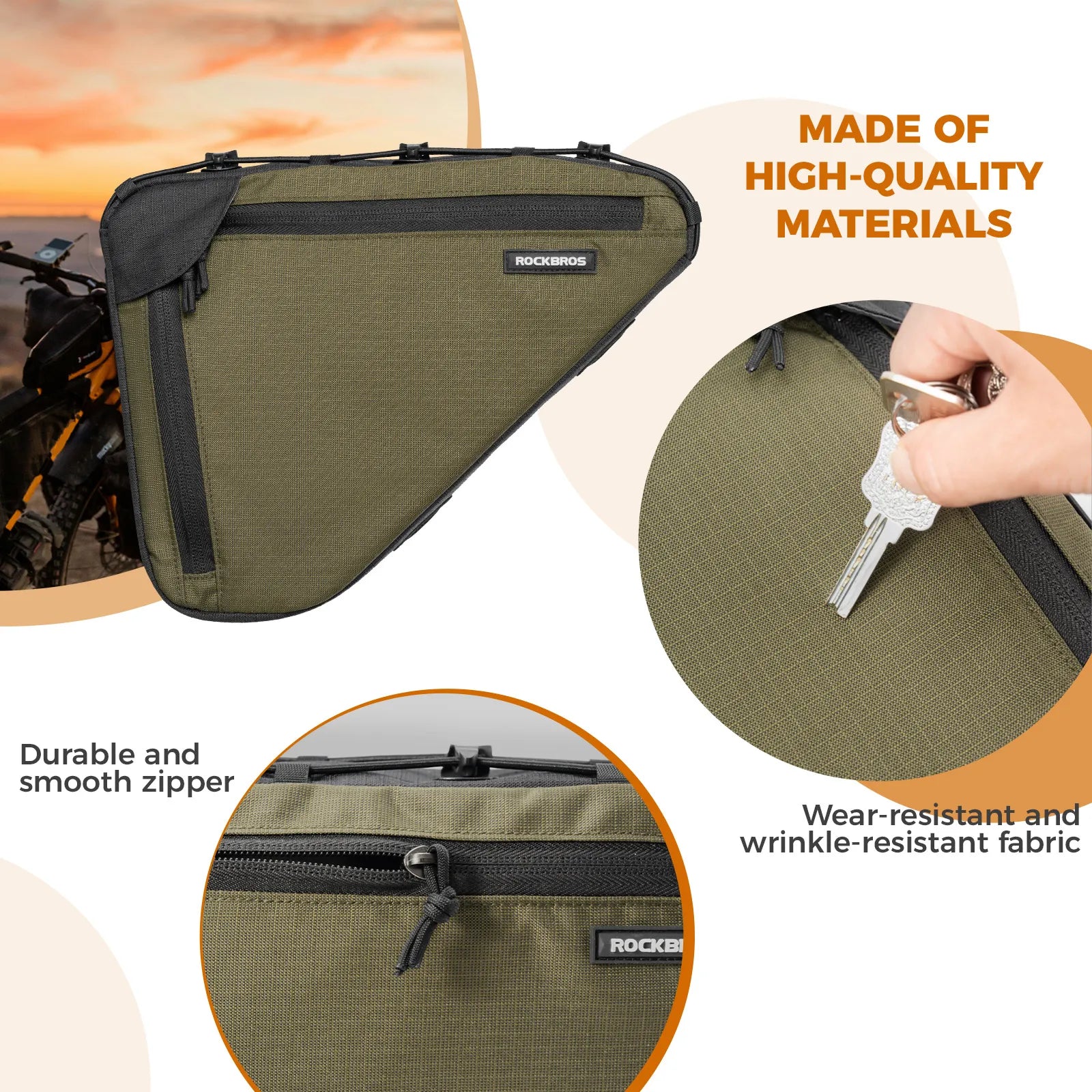 Large Capacity Bike Triangle Bag-1.5L-5