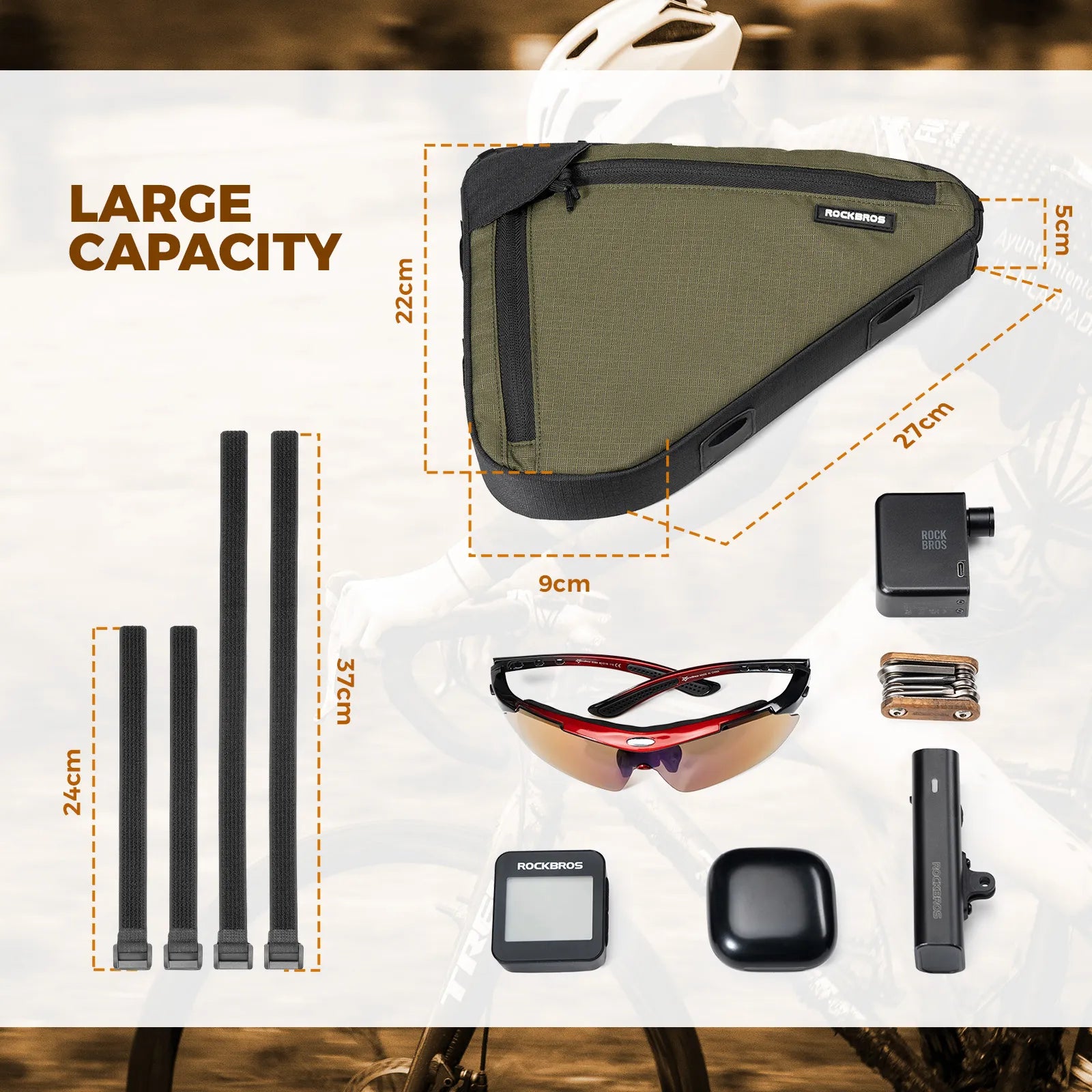 Large Capacity Bike Triangle Bag-1.5L-3