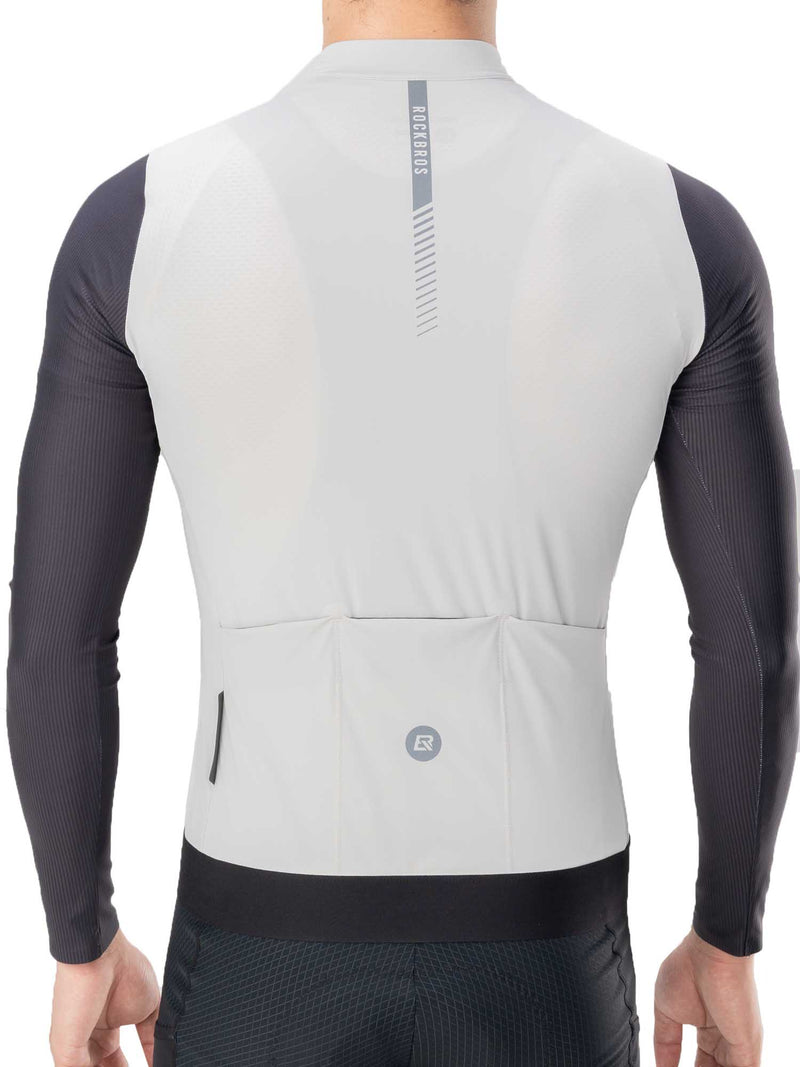 Men's Breathable Long-Sleeve Cycling Jersey-4