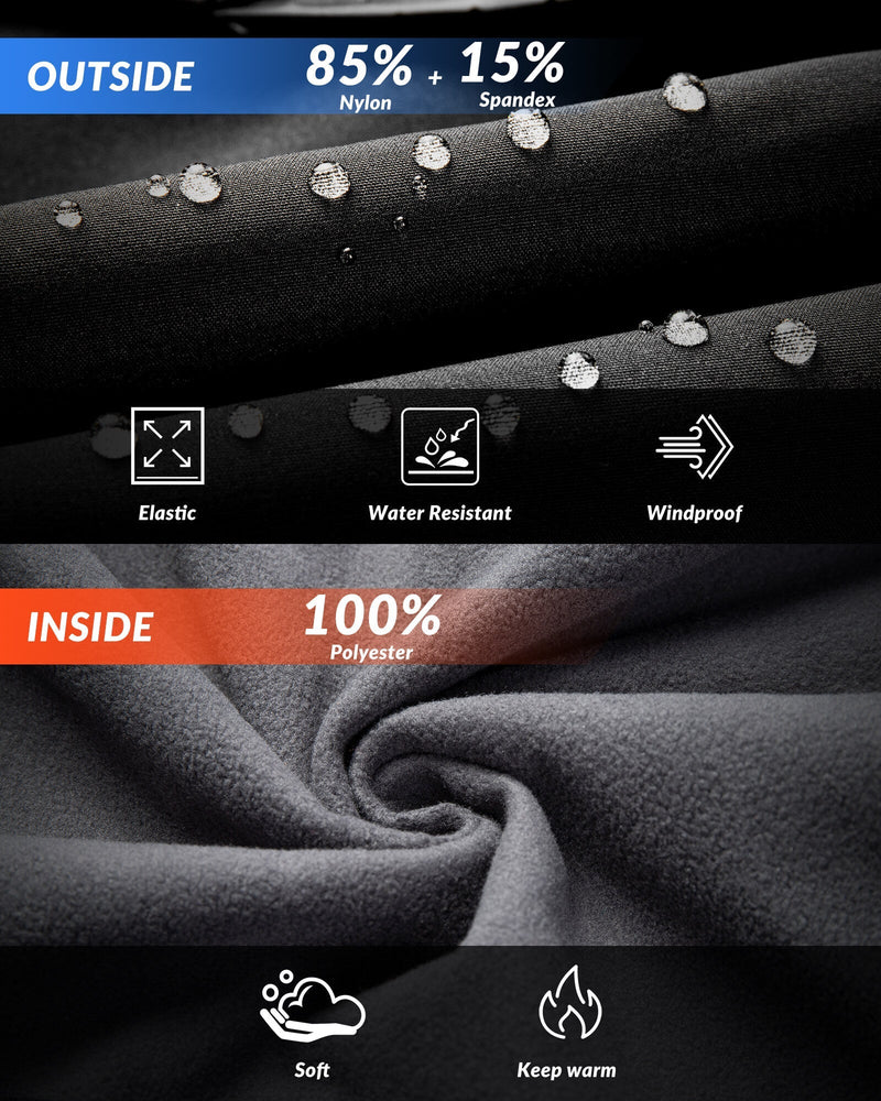 Men's Thermal Fleece Windproof Cycling Pants - ridemart