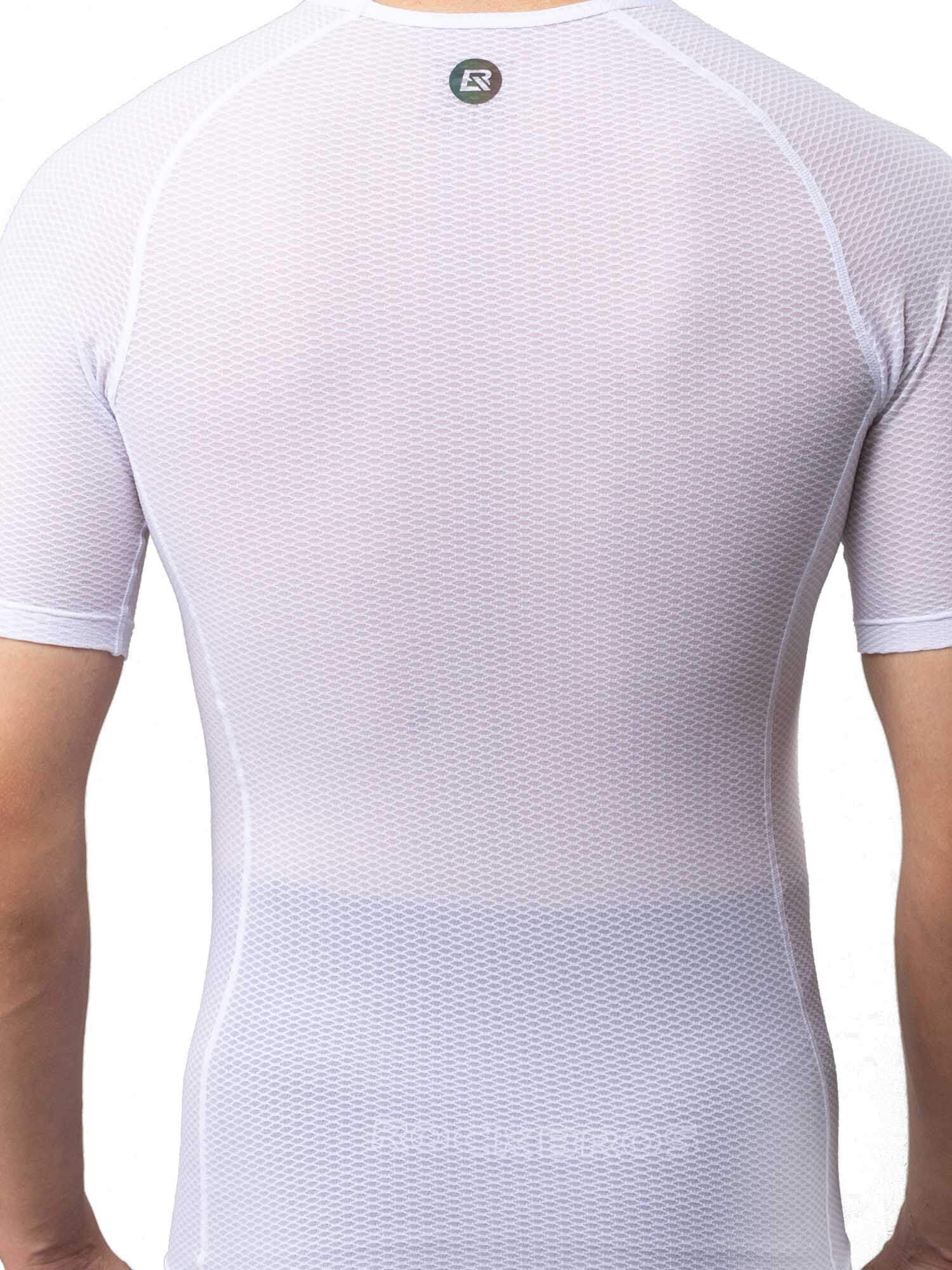 Men's White Short-Sleeve Cycling Base Layer-3