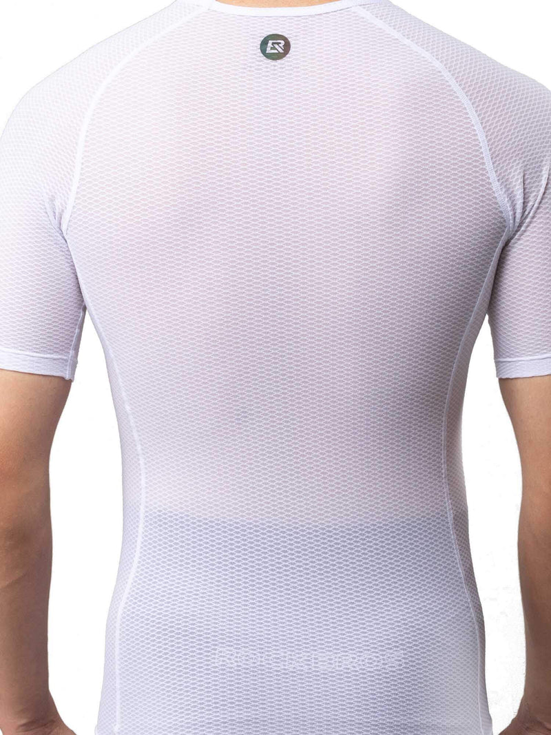 Men's White Short-Sleeve Cycling Base Layer-3