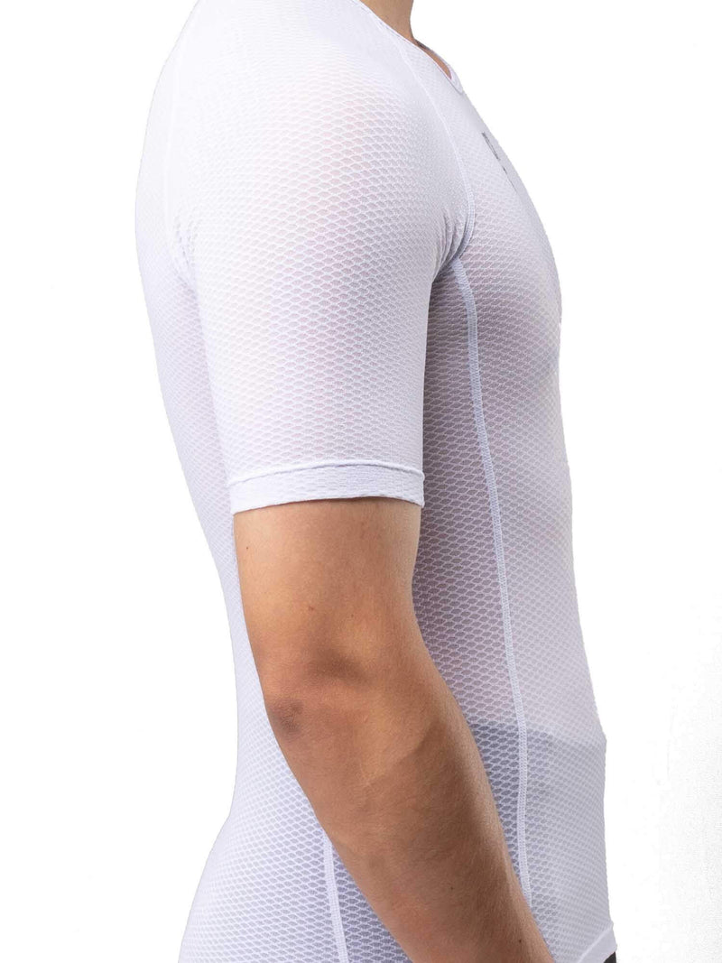 Men's White Short-Sleeve Cycling Base Layer-4