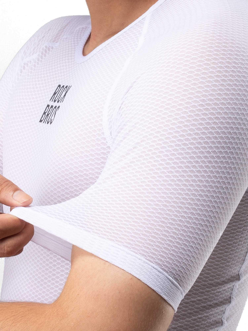 Men's White Short-Sleeve Cycling Base Layer-5