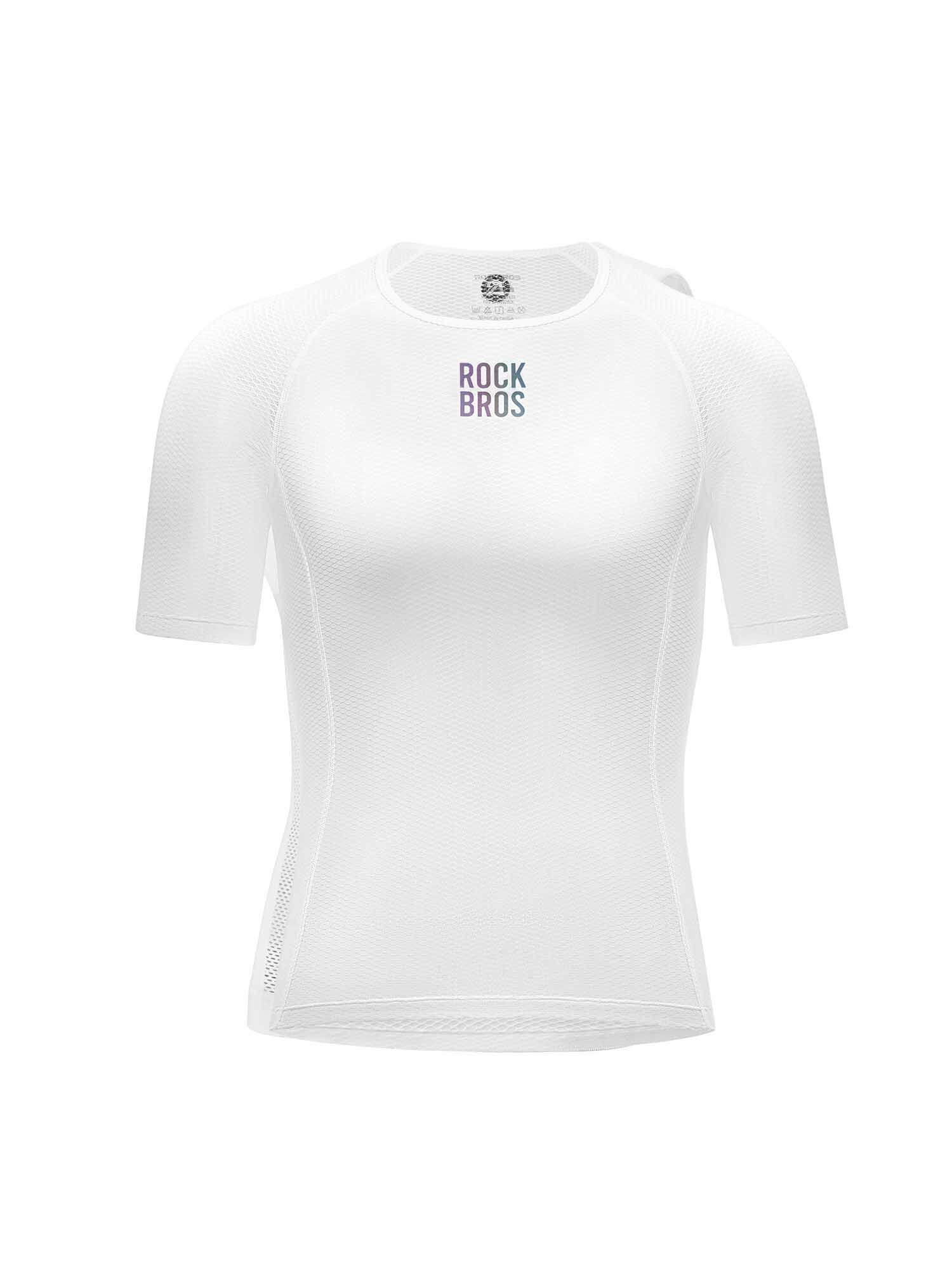 Men's White Short-Sleeve Cycling Base Layer-1