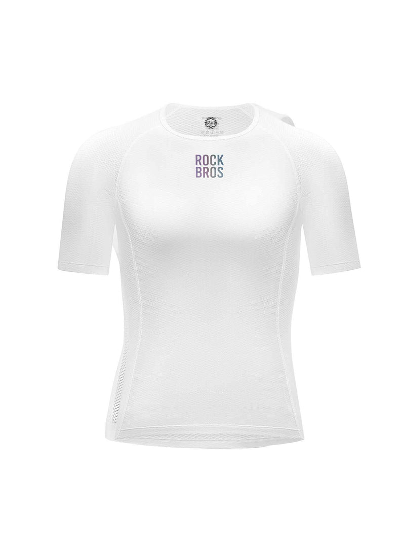 Men's White Short-Sleeve Cycling Base Layer-1