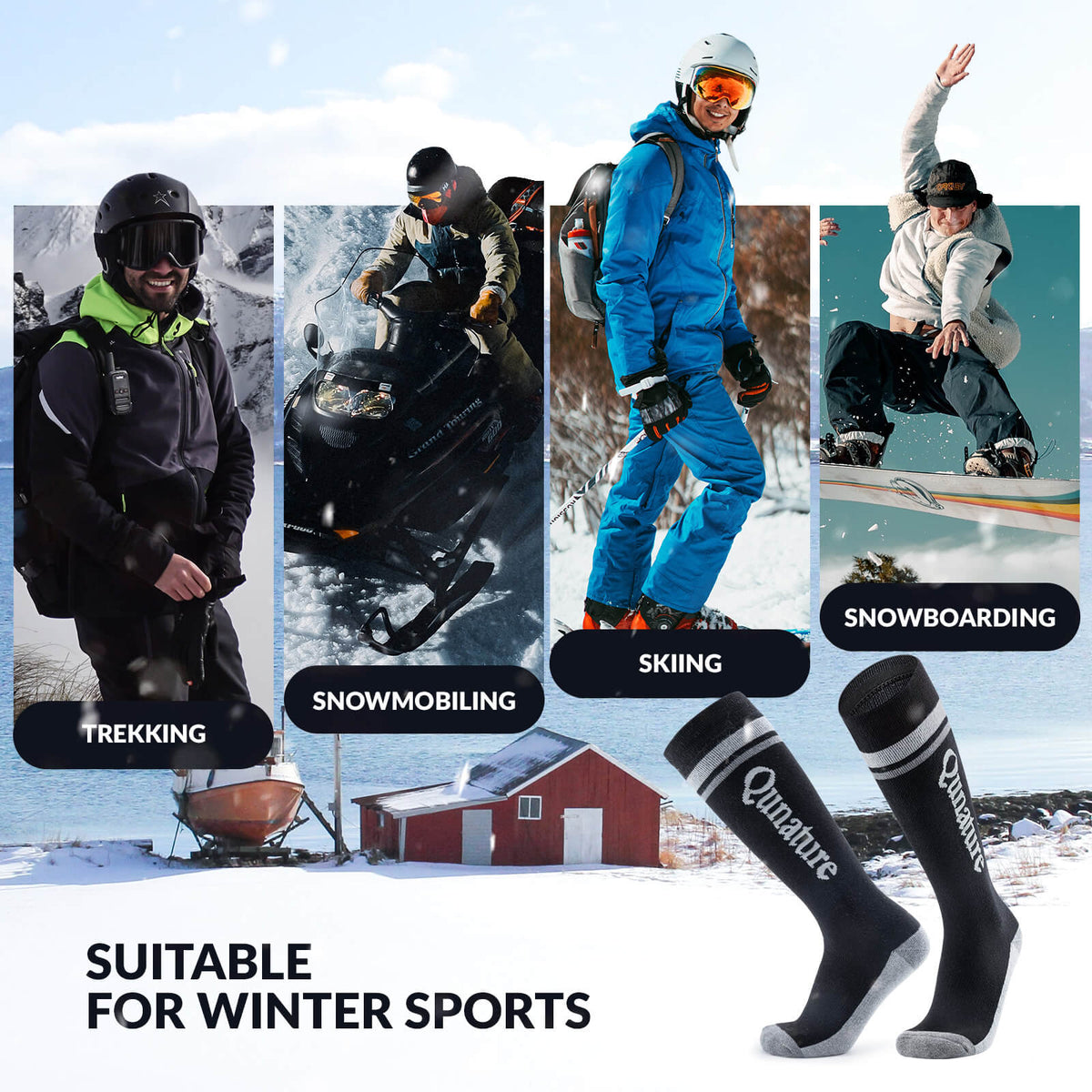Merino Wool Ski Socks - ridemart