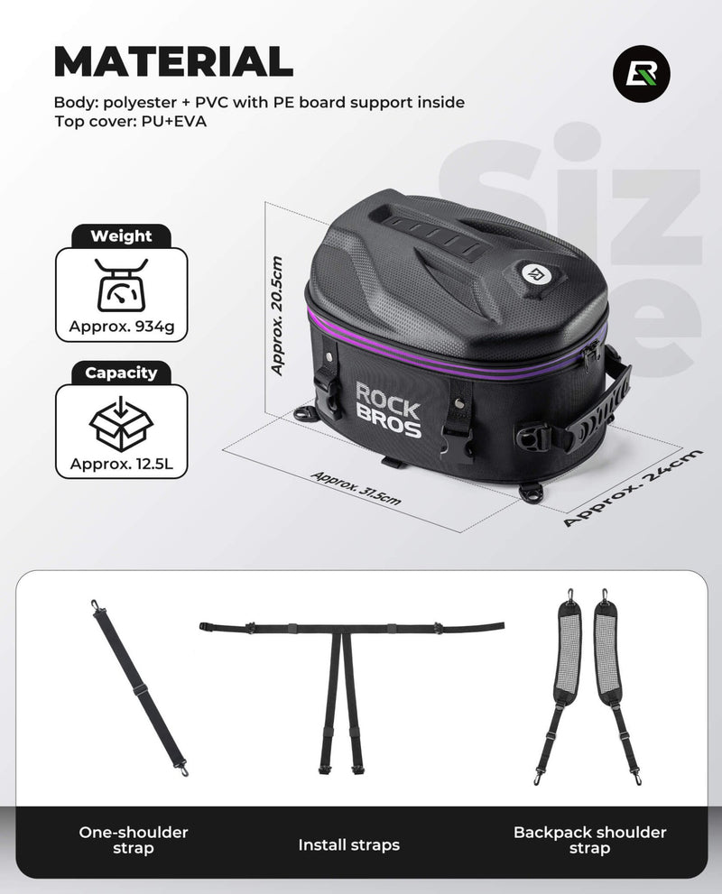 Motorcycle Hard Shell Tail Bag - ridemart