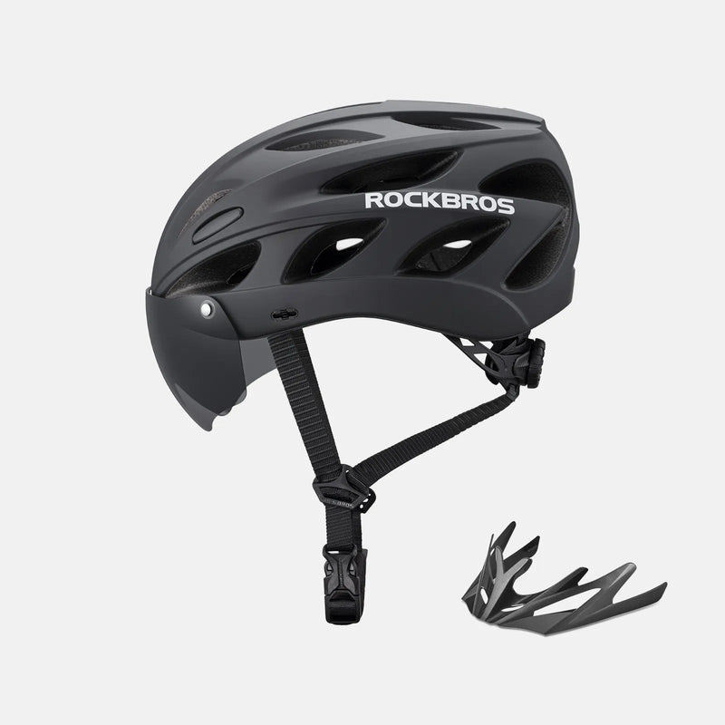 Pottier Bike Helmet with Visor and Goggles - ridemart