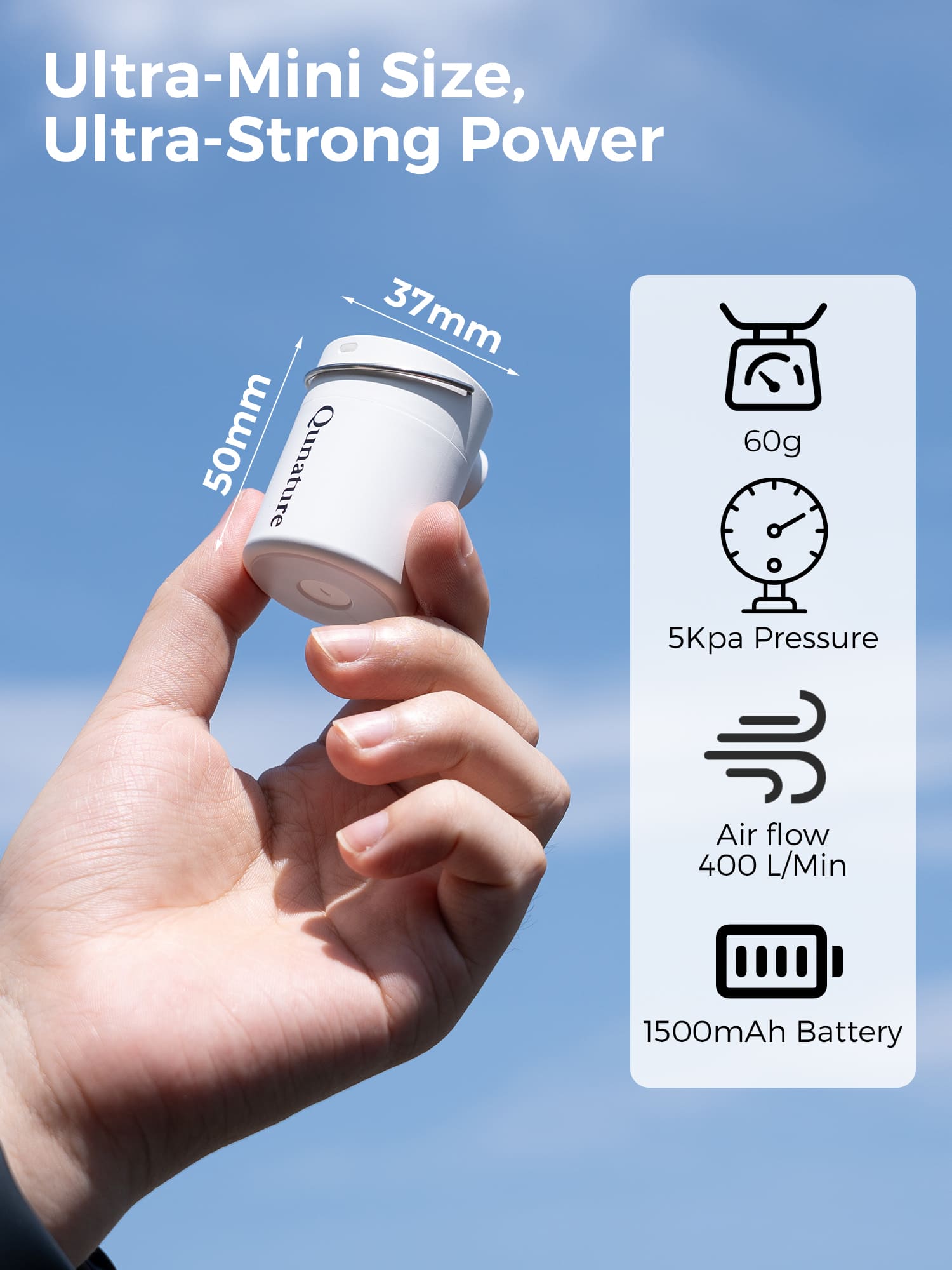 Qunature Mini Electric Air Pump for Camping & Outdoor Gear-19