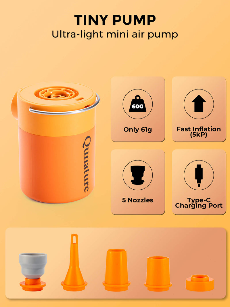 Qunature Mini Electric Air Pump for Camping & Outdoor Gear-13