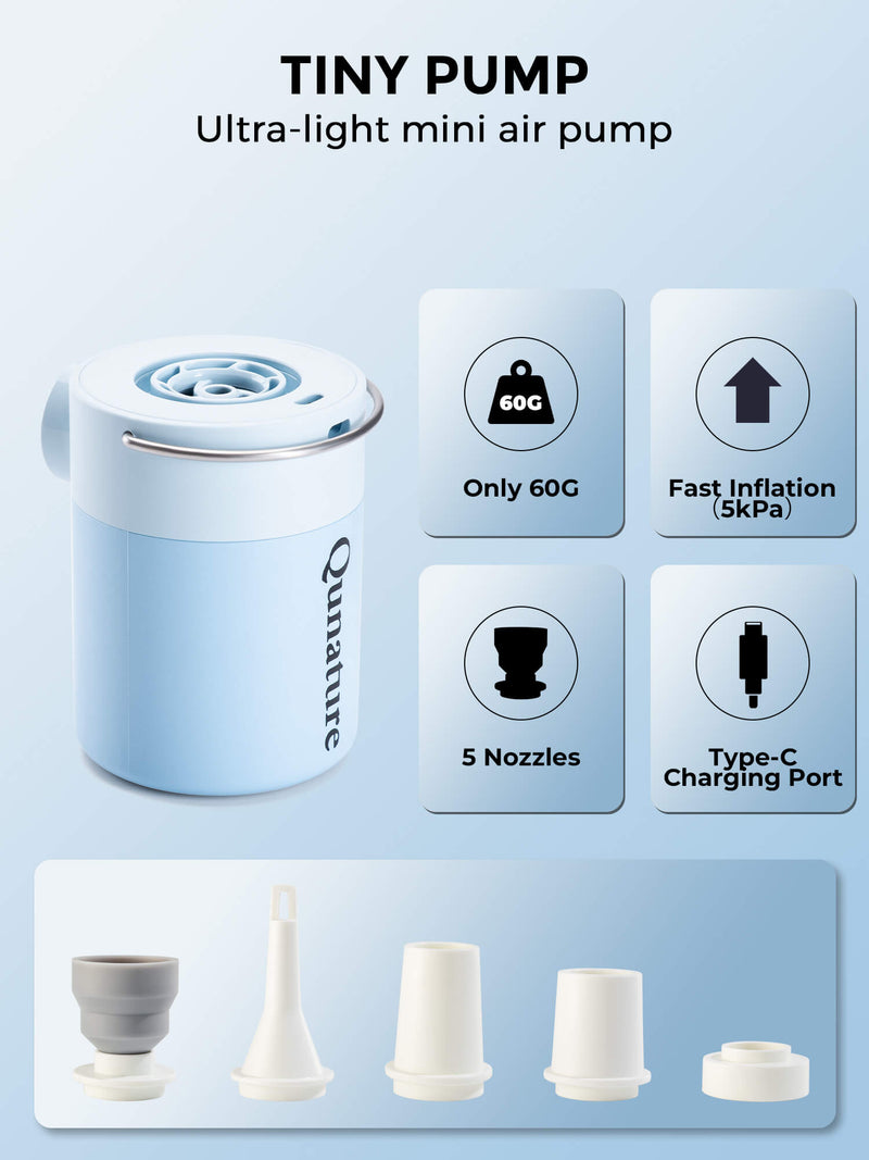 Qunature Mini Electric Air Pump for Camping & Outdoor Gear-14