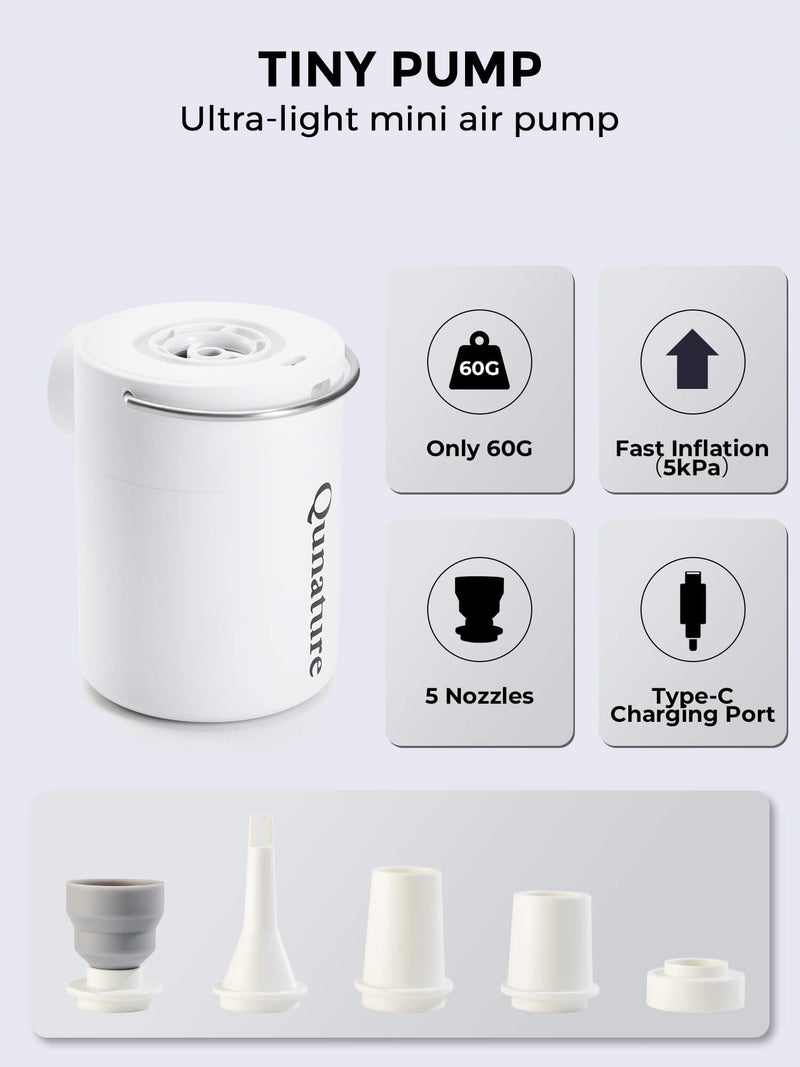 Qunature Mini Electric Air Pump for Camping & Outdoor Gear-15