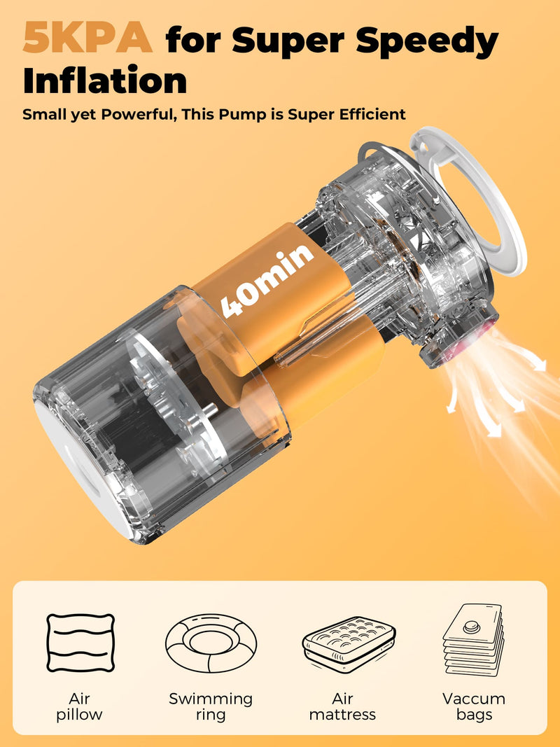 Qunature Mini Electric Air Pump for Camping & Outdoor Gear-22