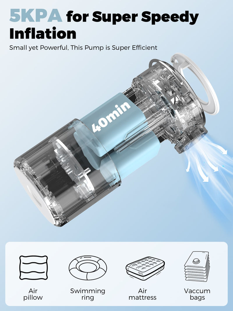 Qunature Mini Electric Air Pump for Camping & Outdoor Gear-23