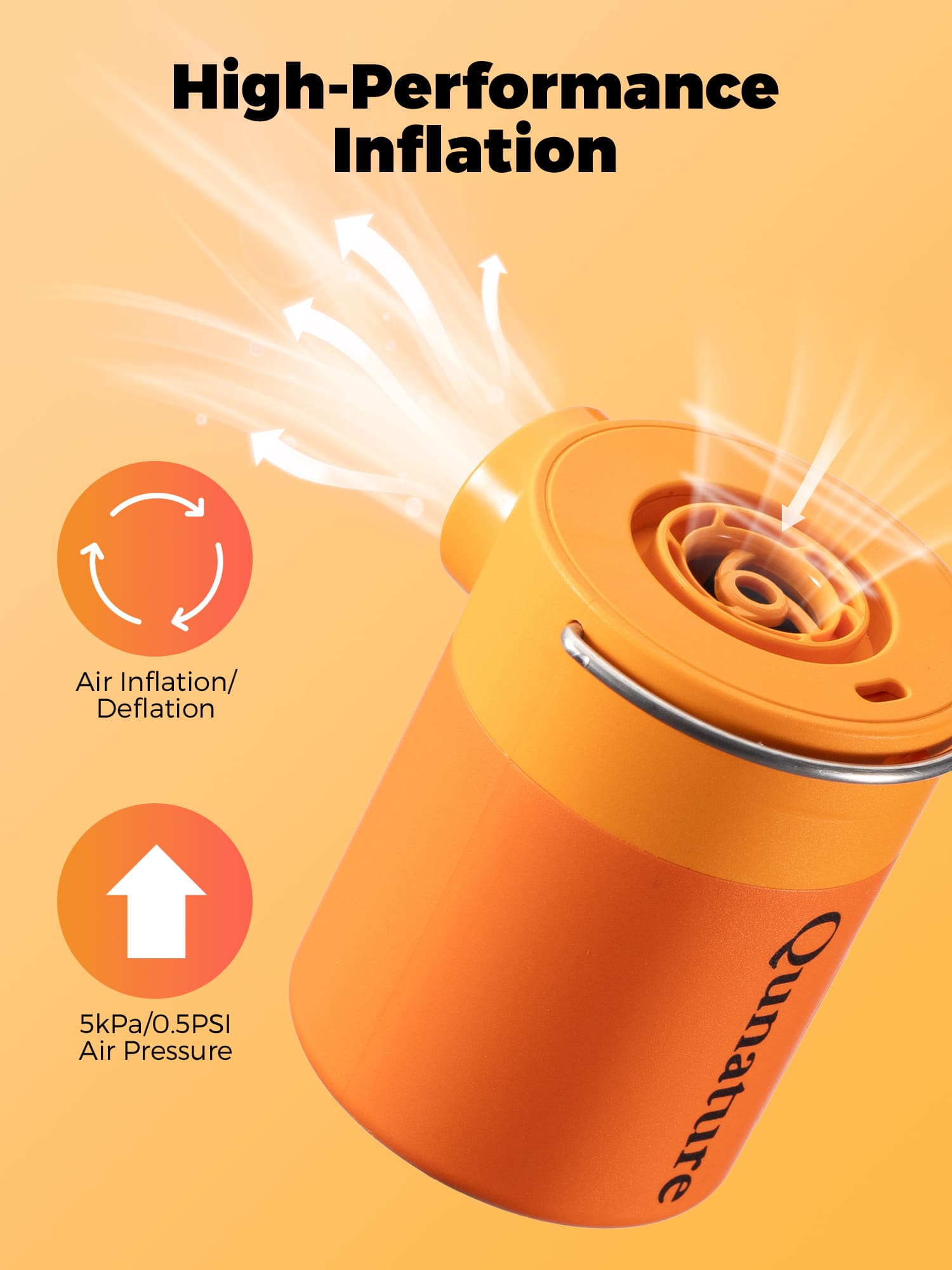 Qunature Mini Electric Air Pump for Camping & Outdoor Gear-16