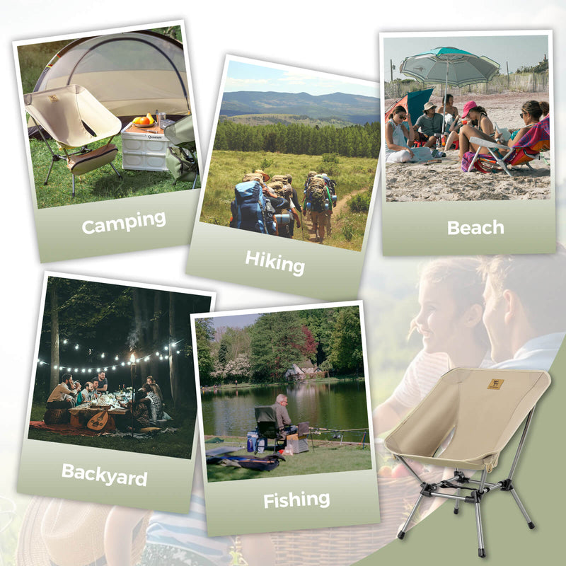 Qunature Lightweight Folding Camp Chair with Storage Bag-11