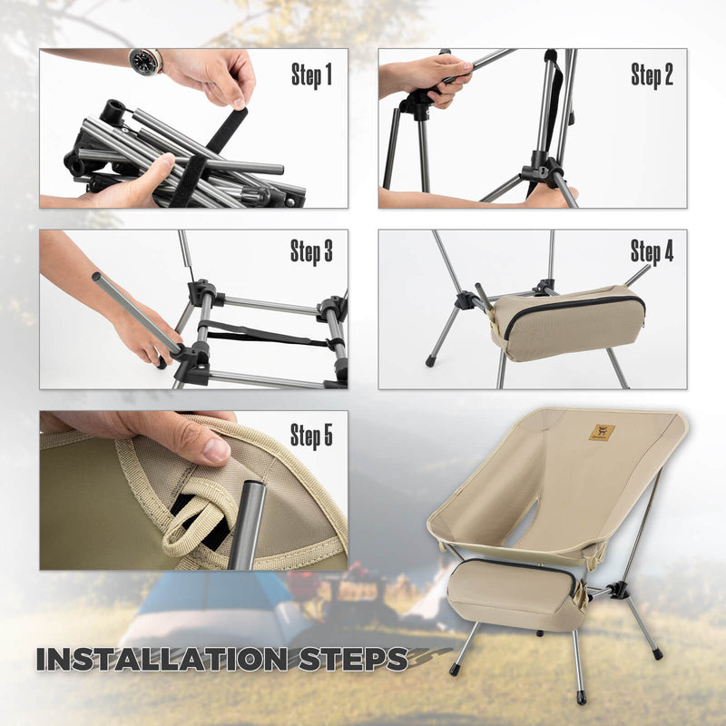 Qunature Lightweight Folding Camp Chair with Storage Bag-10