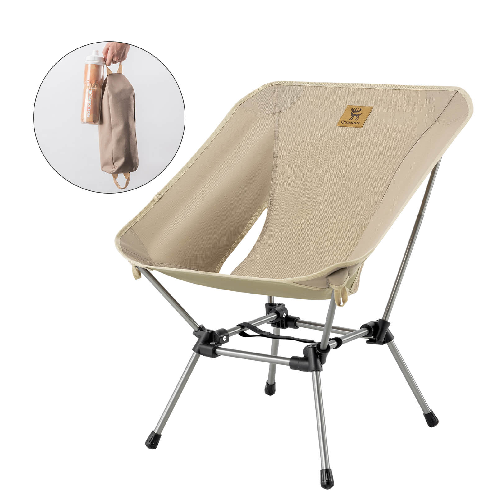 Qunature Lightweight Folding Camp Chair with Storage Bag-4
