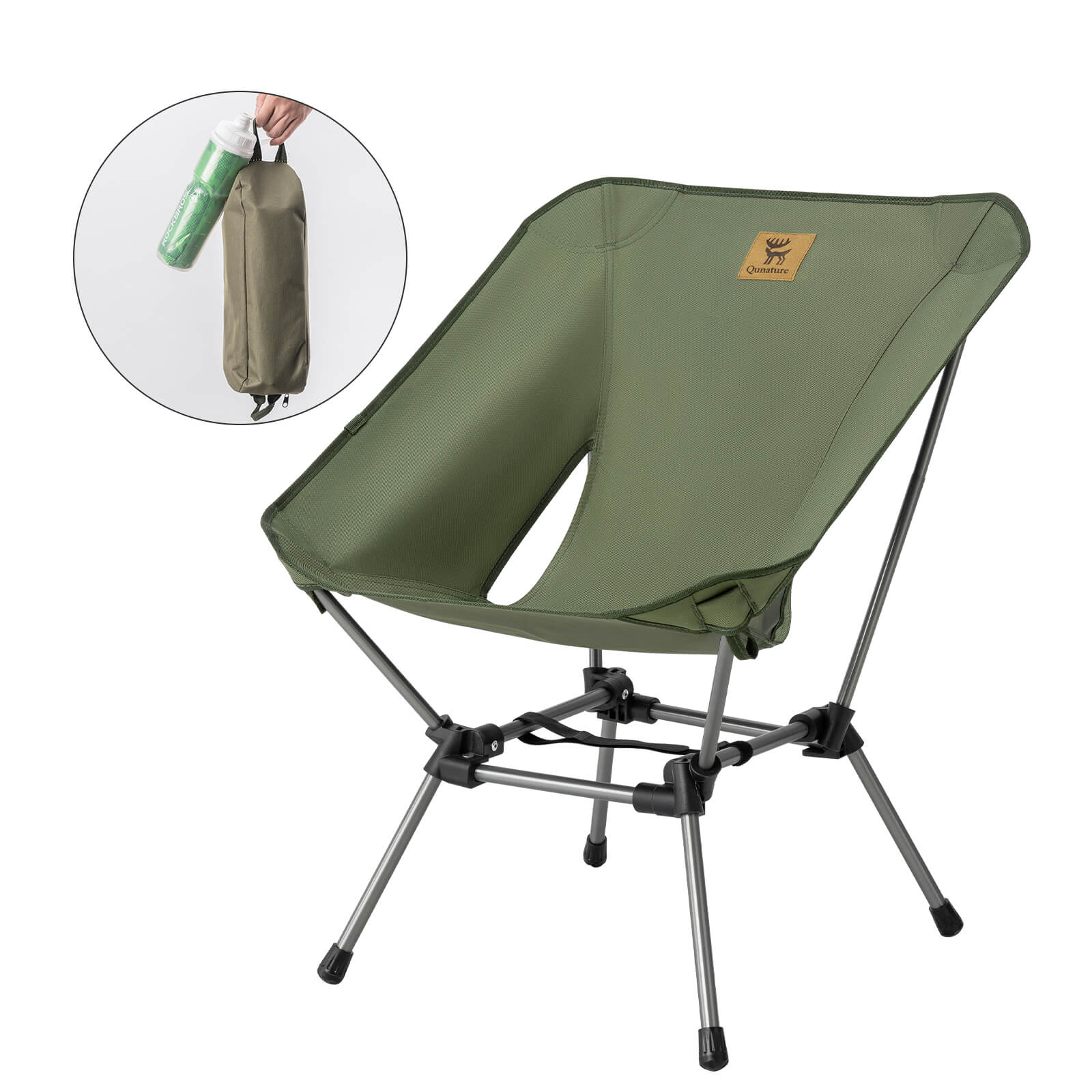 Qunature Lightweight Folding Camp Chair with Storage Bag-5