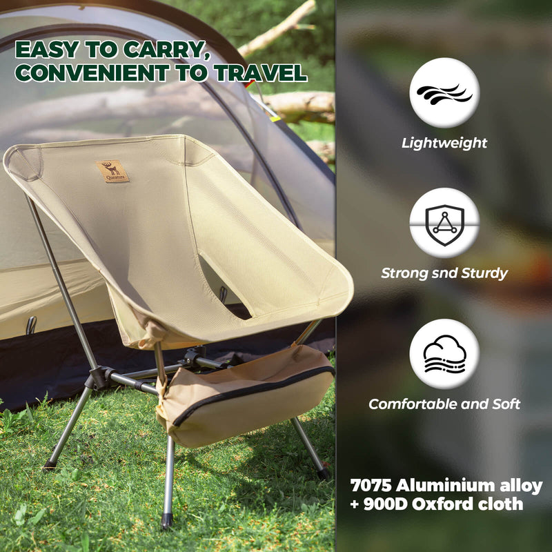 Qunature Lightweight Folding Camp Chair with Storage Bag-6