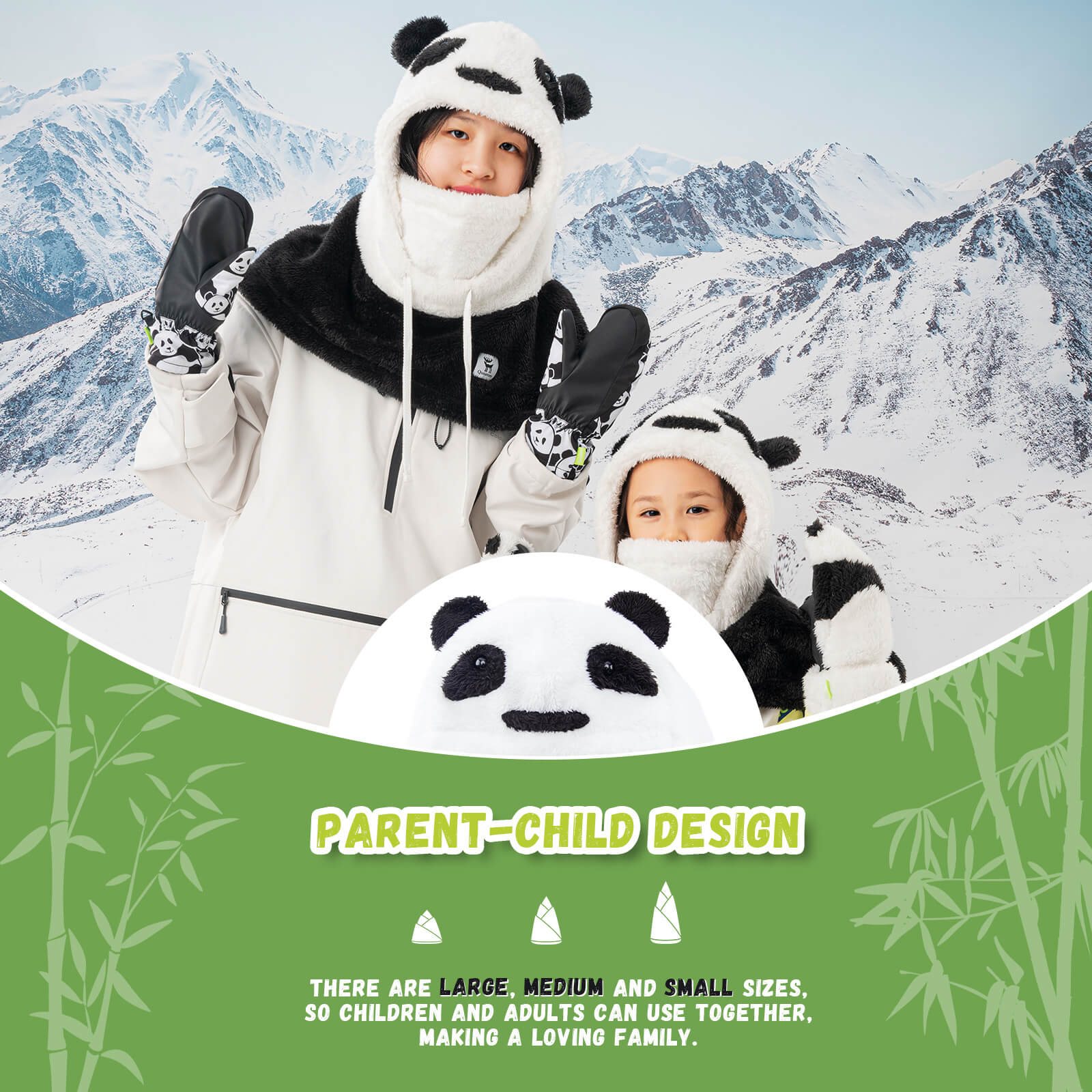 Qunature Panda Head Cover for Kids and Adults-5