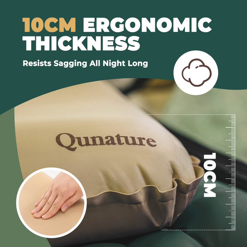 Qunature Self-Inflating Cheese Foam Camping Pillow-7