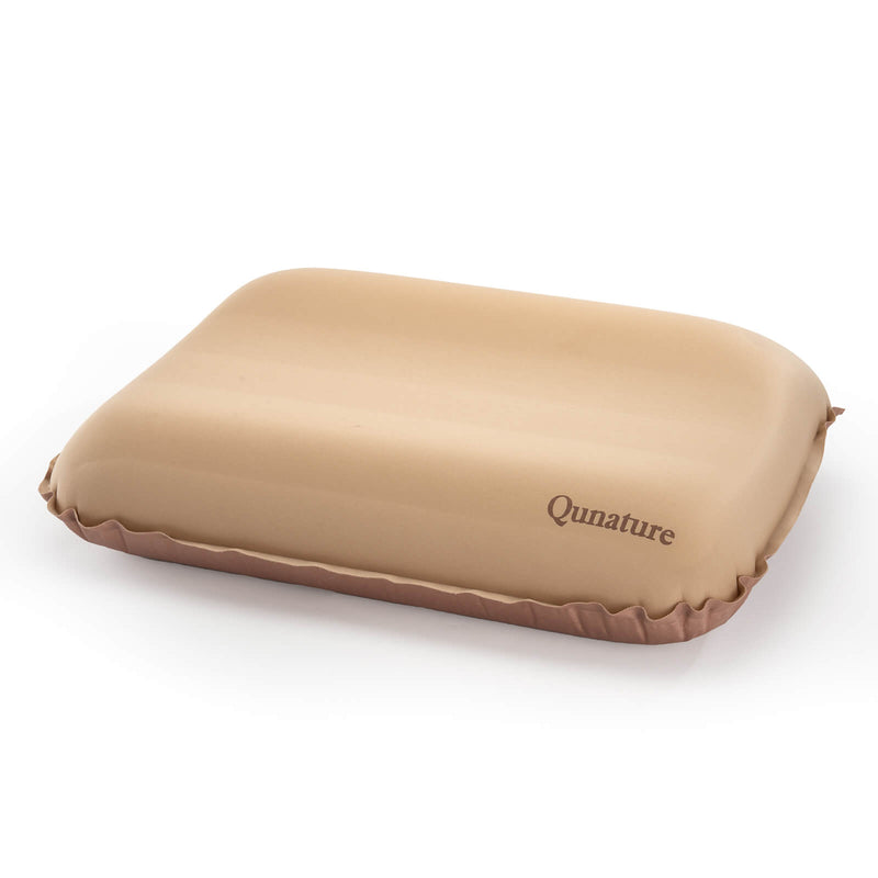 Qunature Self-Inflating Cheese Foam Camping Pillow-1