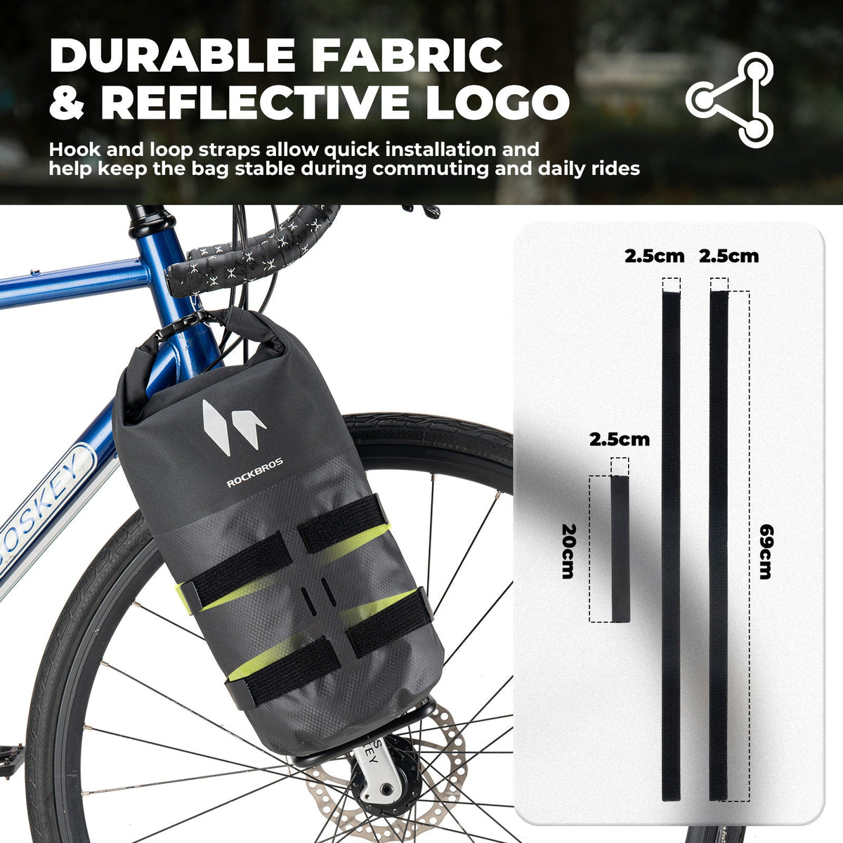RideMate Front Fork Rack Bag - 7L - ridemart