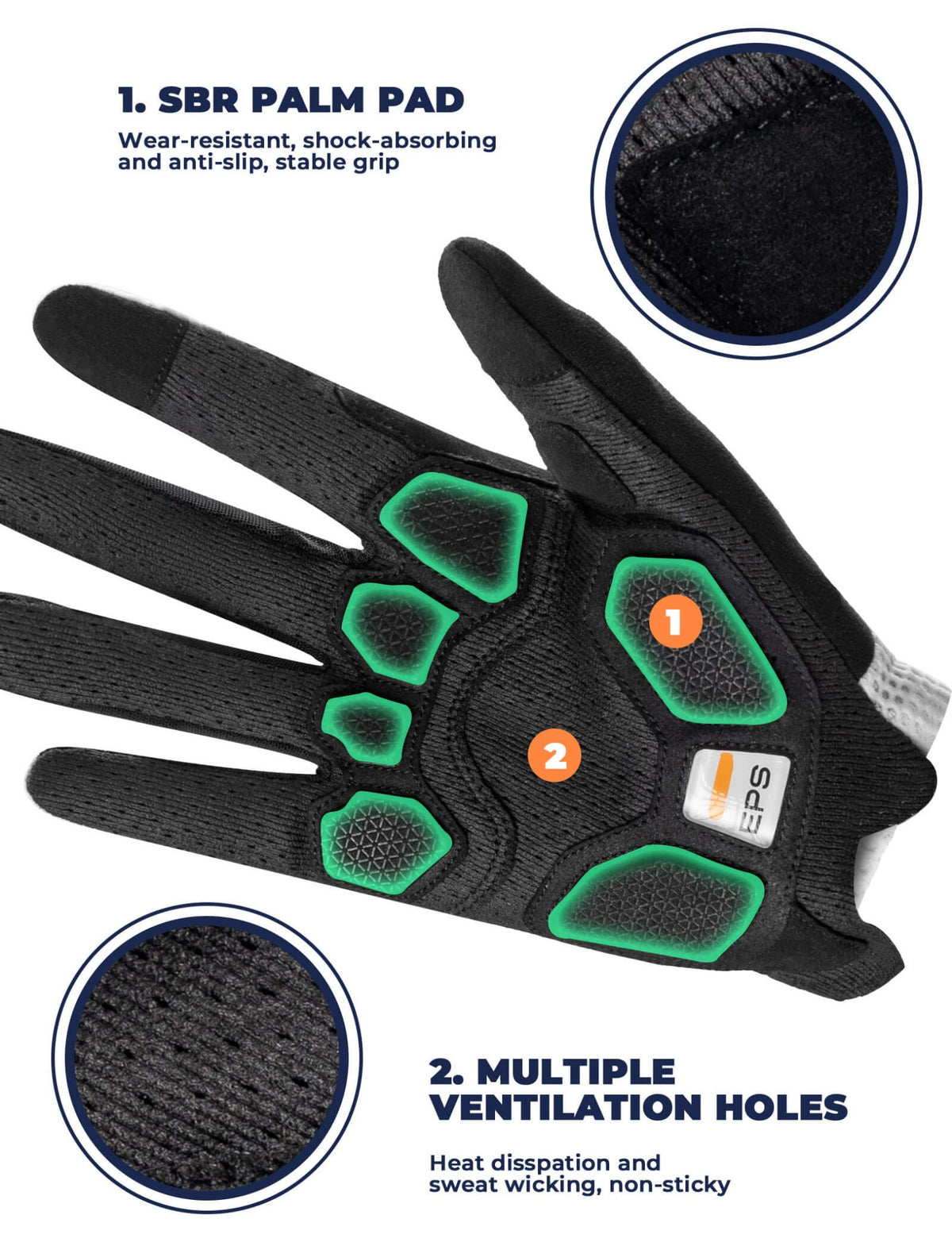 ROAD TO SKY EPS Long Finger Cycling Gloves - ridemart