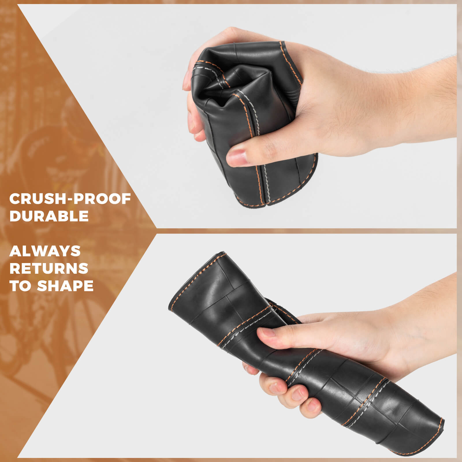 ROAD TO SKY Recycled Tire Bike Frame Bag - 0.5L-6