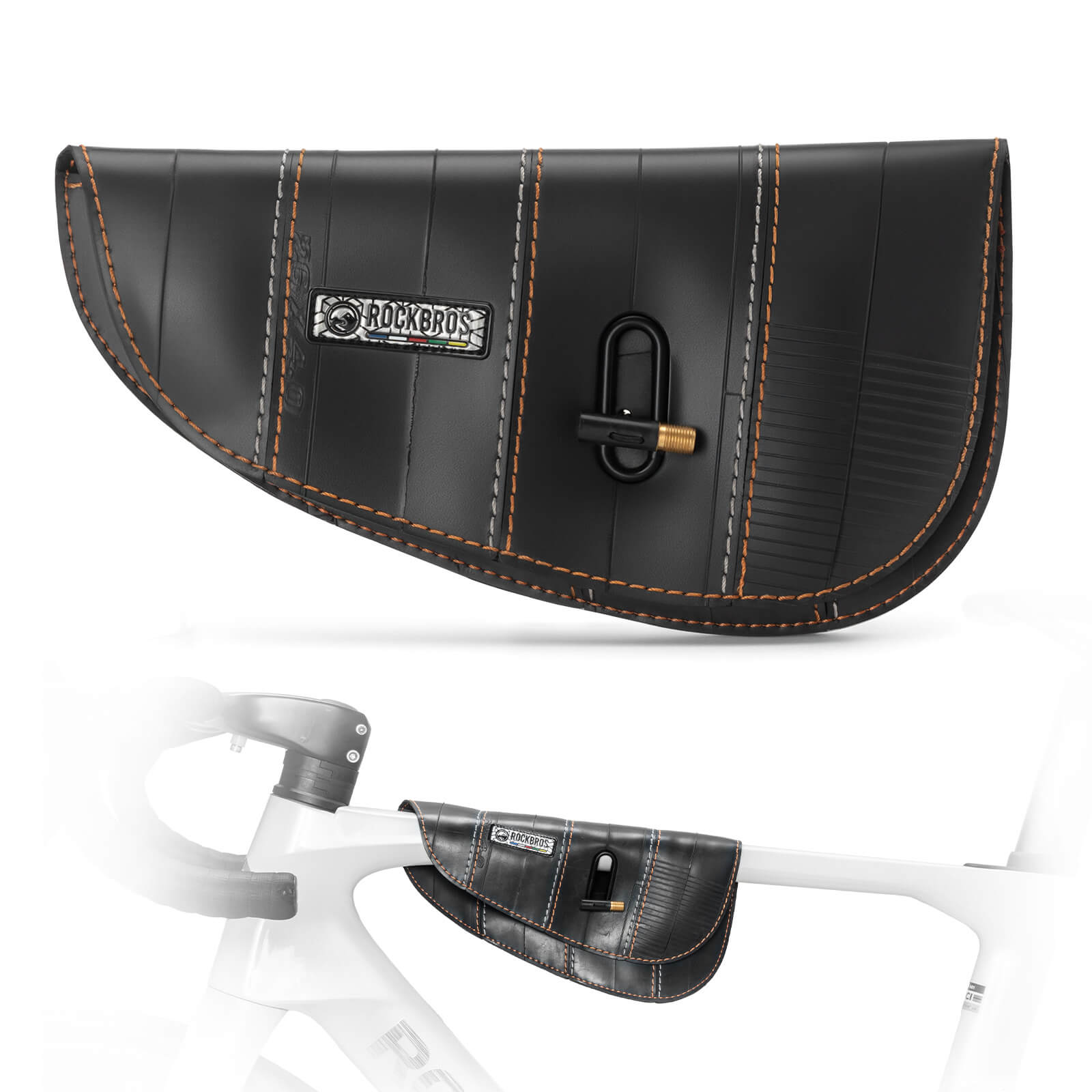 ROAD TO SKY Recycled Tire Bike Frame Bag - 0.5L-1