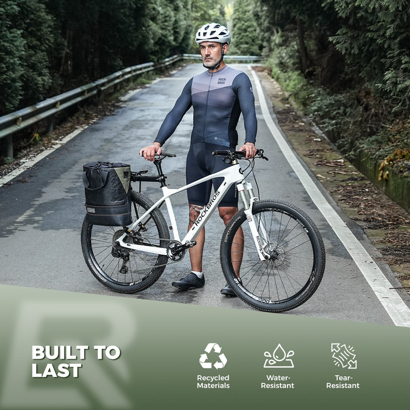 ROAD TO SKY Recycled Tire Bike Panniers - 12L-12