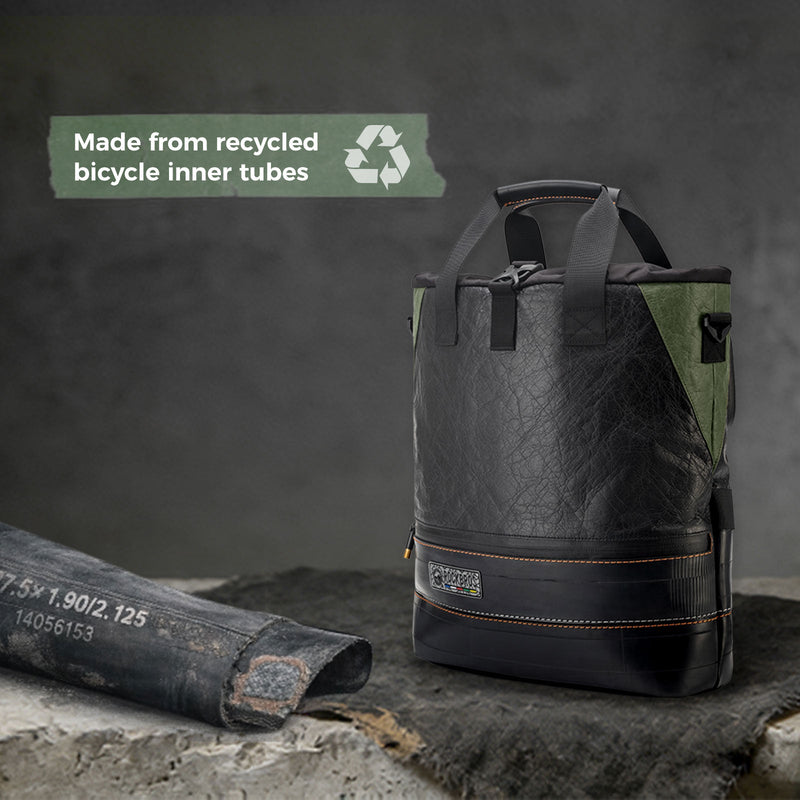 ROAD TO SKY Recycled Tire Bike Panniers - 12L-6