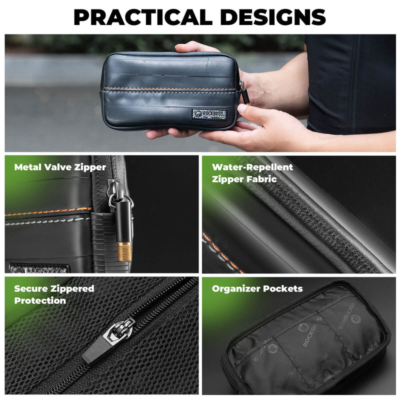 ROAD TO SKY Recycled Tire Bike Wallet - 0.4L-7