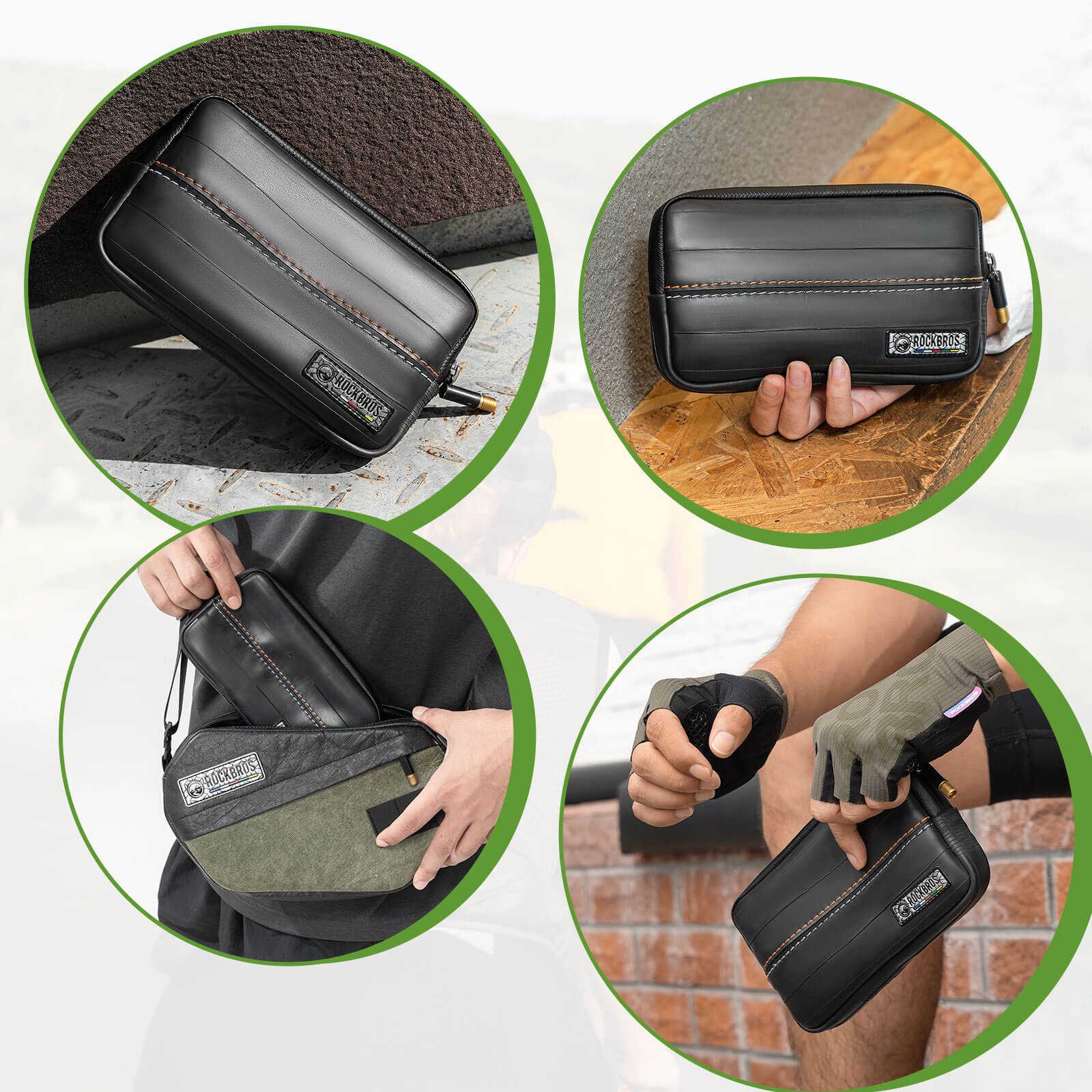 ROAD TO SKY Recycled Tire Bike Wallet - 0.4L-8