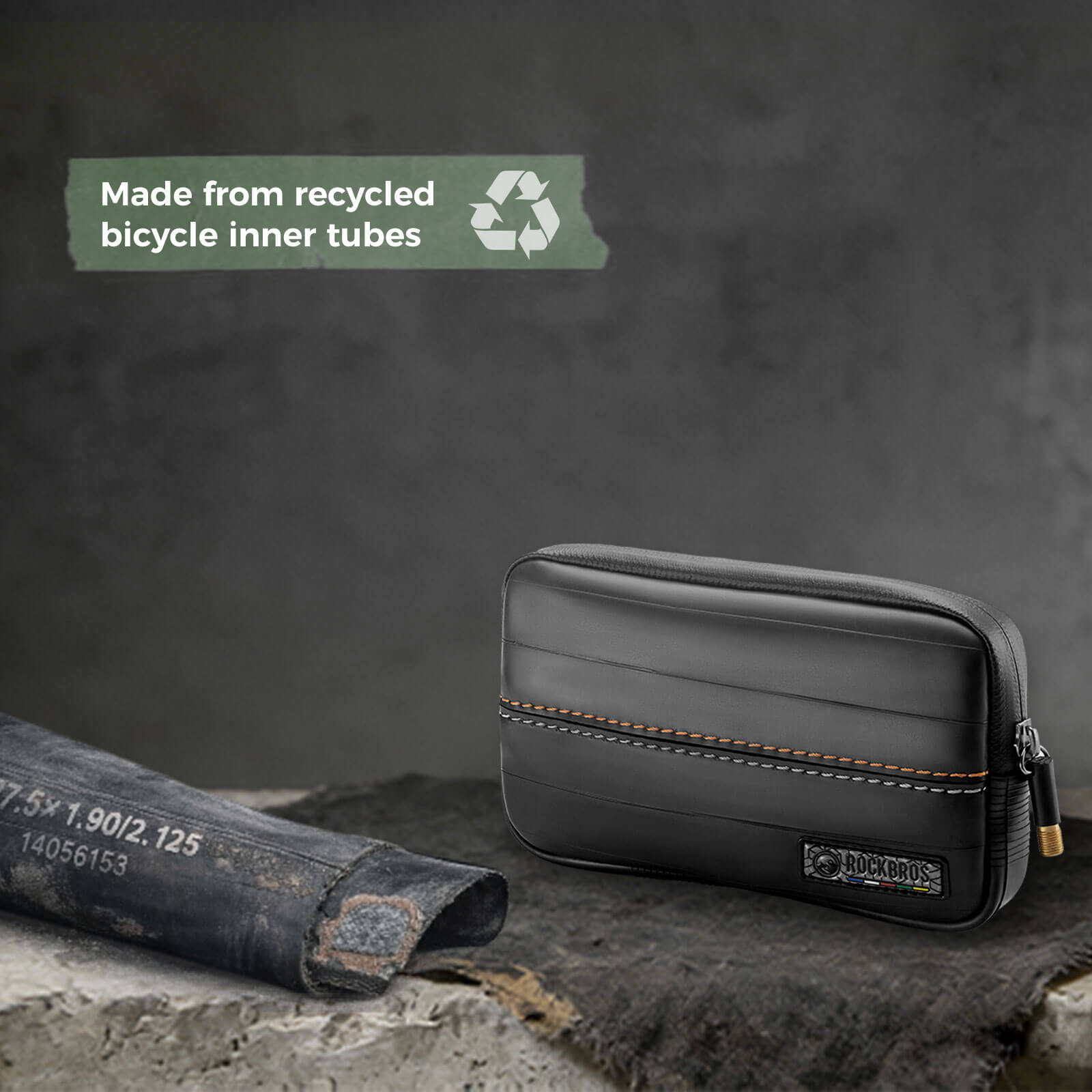ROAD TO SKY Recycled Tire Bike Wallet - 0.4L-2