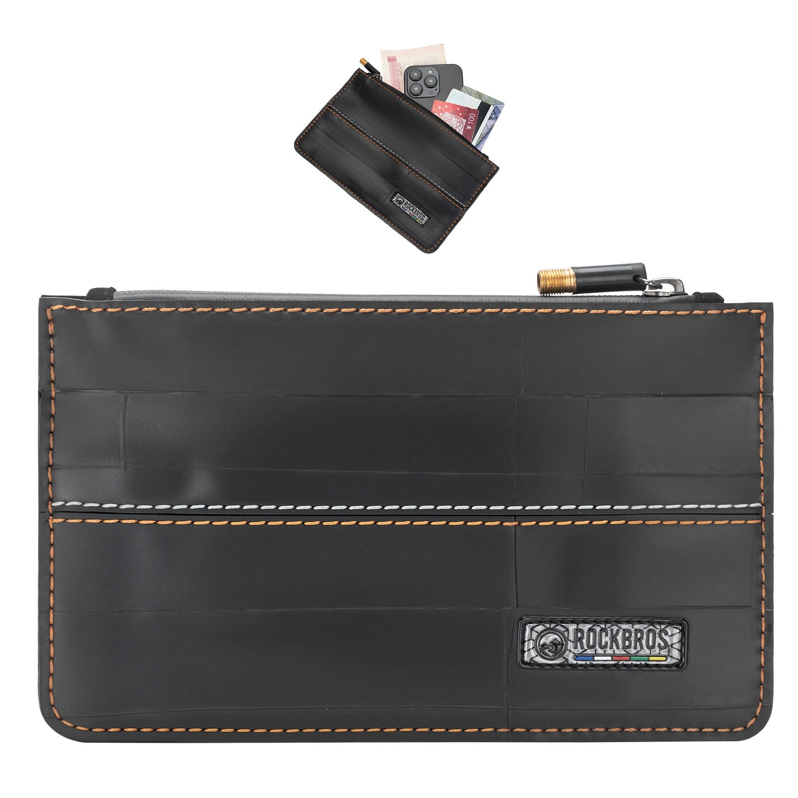 ROAD TO SKY Recycled Tire Bike Wallet - 0.7L-2