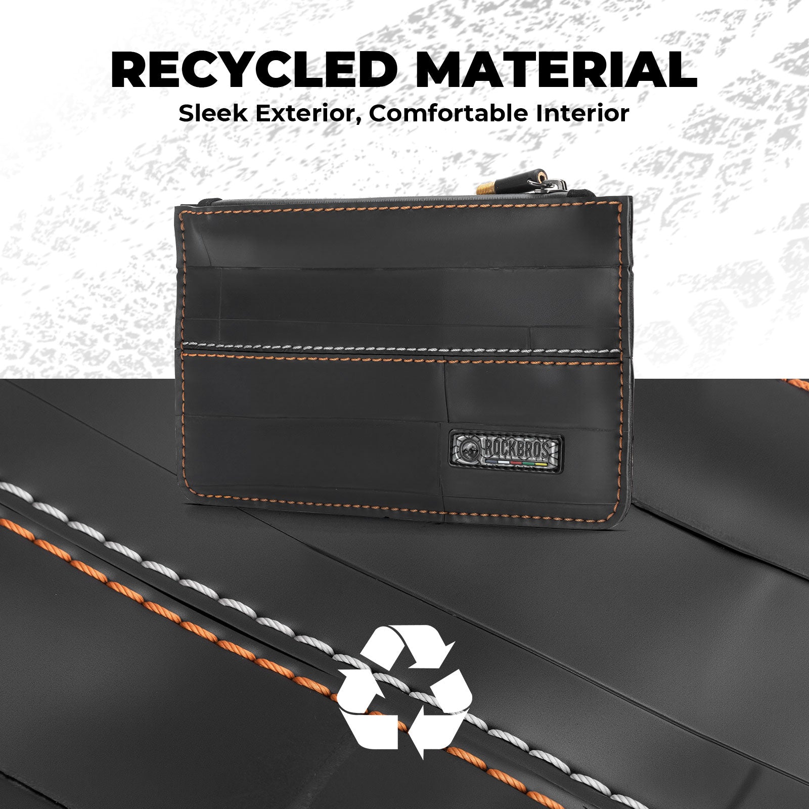 ROAD TO SKY Recycled Tire Bike Wallet - 0.7L-5