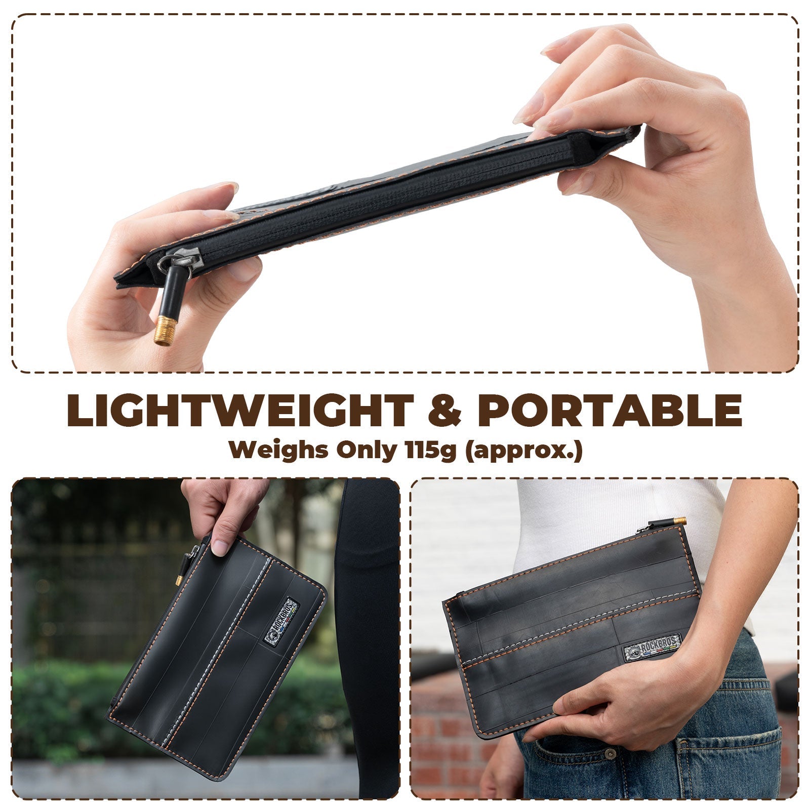 ROAD TO SKY Recycled Tire Bike Wallet - 0.7L-10