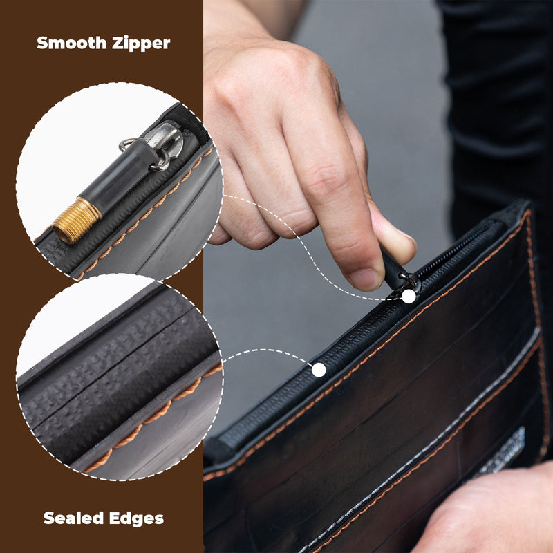 ROAD TO SKY Recycled Tire Bike Wallet - 0.7L - ridemart